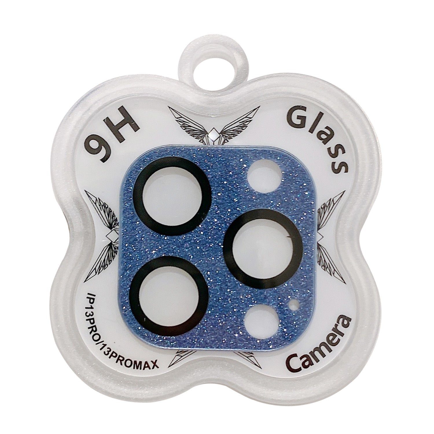 MKADI For iPhone 13 Pro Max 6.7 inch / 13 Pro 6.1 inch Camera Lens Protector Glitter 9H Tempered Glass Lens Film