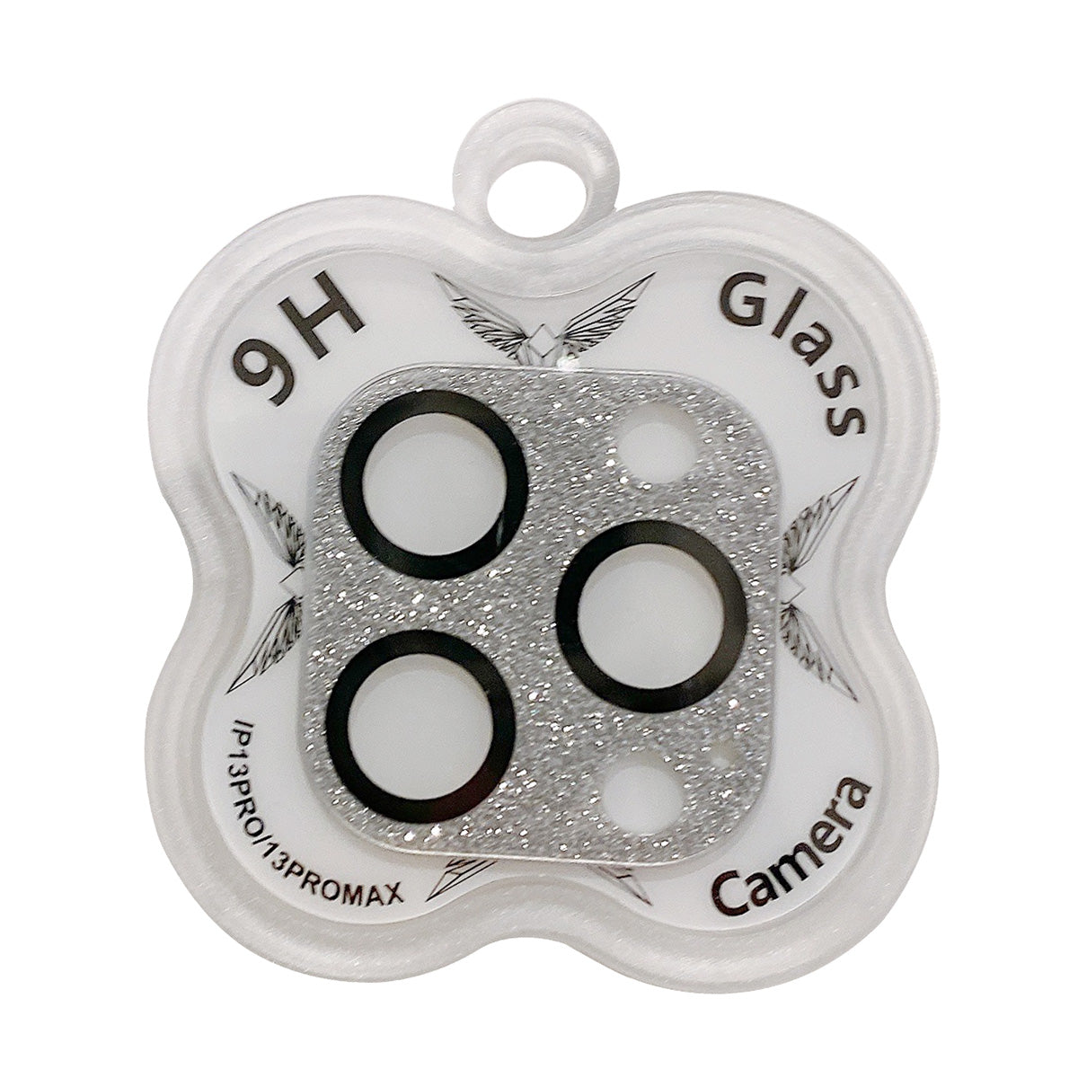 MKADI For iPhone 13 Pro Max 6.7 inch / 13 Pro 6.1 inch Camera Lens Protector Glitter 9H Tempered Glass Lens Film