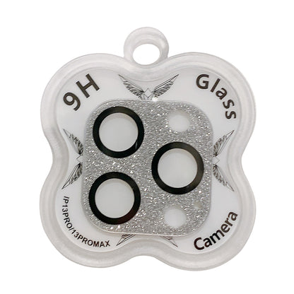 MKADI For iPhone 13 Pro Max 6.7 inch / 13 Pro 6.1 inch Camera Lens Protector Glitter 9H Tempered Glass Lens Film