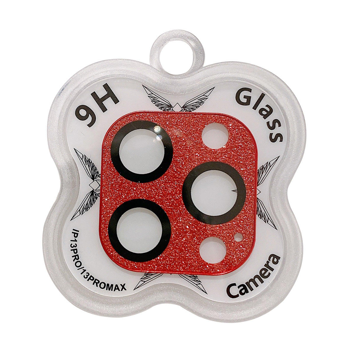 MKADI For iPhone 13 Pro Max 6.7 inch / 13 Pro 6.1 inch Camera Lens Protector Glitter 9H Tempered Glass Lens Film