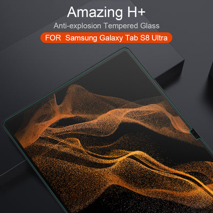 NILLKIN Amazing H+ Series For Samsung Galaxy Tab S9 Ultra / S8 Ultra AGC Glass Screen Protector Film Full Cover Anti-Scratch Tablet Film