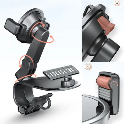 088 Multi-Functional Car Dashboard Phone Mount Rotating Navigation Phone Stand