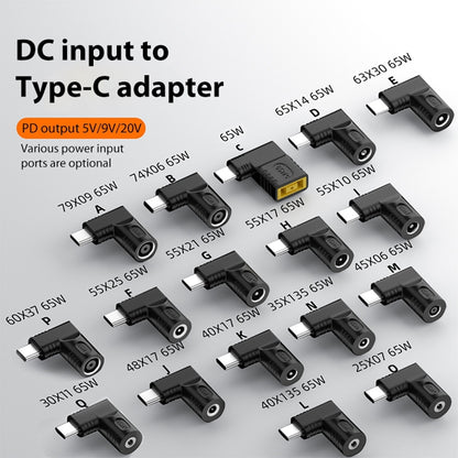 DC 4.0x1.7mm to Type-C PD 65W Mini Power Adapter for Mobile Phone / Tablet / Laptop PVC Converter