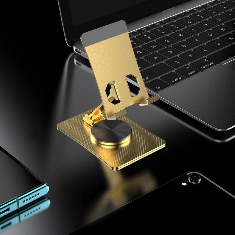 025 Aluminum Alloy Adjustable Stand Foldable Desktop Holder for 4.7 - 12 inch Smartphones, Tablets, e-Readers