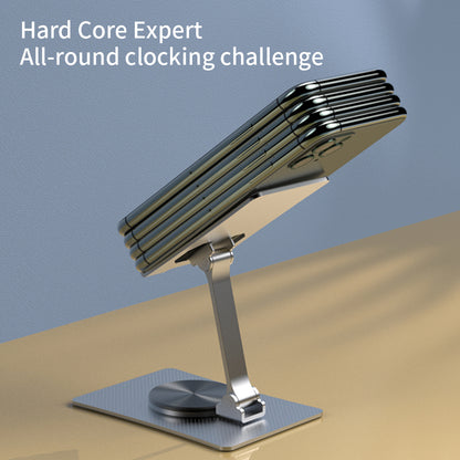 025 Aluminum Alloy Adjustable Stand Foldable Desktop Holder for 4.7 - 12 inch Smartphones, Tablets, e-Readers