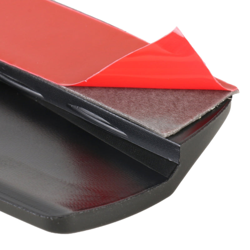 1 Pair Carbon Fiber Texture Car Front Bumper Protectors Anti-Collision Adhesive Silicone Strips, Size L