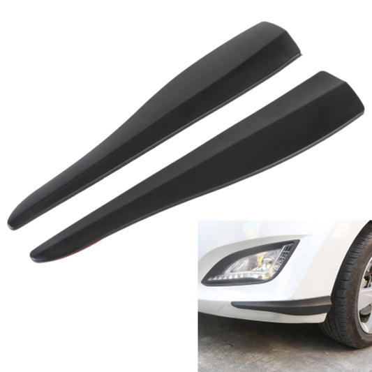 1 Pair Solid Color Car Front Bumper Protectors Silicone Strips Anti-Collision Corner Bumper Guards, Size S