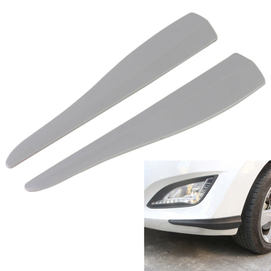 1 Pair Solid Color Car Front Bumper Protectors Silicone Strips Anti-Collision Corner Bumper Guards, Size S