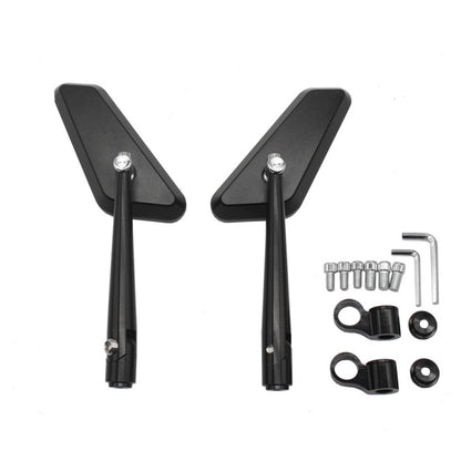 1 Pair Motorcycle E-bike Rearview Mirror CNC Aluminum Alloy + Glass Motorbike Rear View Mirror