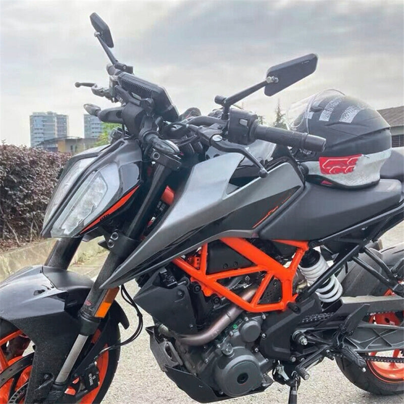 1 Pair Motorcycle E-bike Rearview Mirror CNC Aluminum Alloy + Glass Motorbike Rear View Mirror