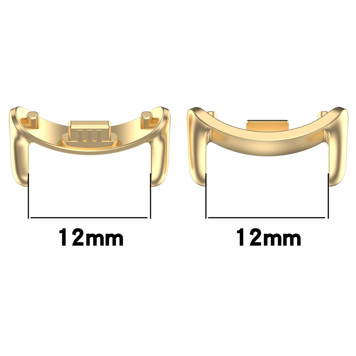 1 Pair 12mm Watchband Connector for Xiaomi Smart Band 8 , Watch Strap Stainless Steel Adapter