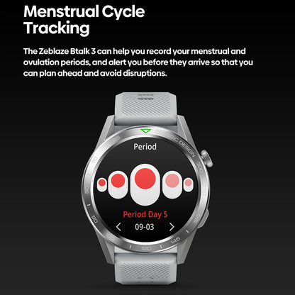 ZEBLAZE Btalk 3 1.39-inch HD Screen  Bluetooth Talk Smart Watch IP68 Waterproof Sports Bracelet with Heart Rate, SpO2 Monitoring
