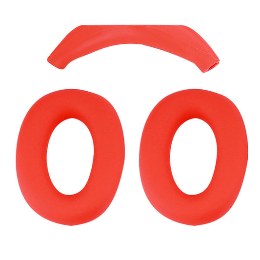 1 Pair Silicone Earmuff Cushion Replacement with 1 Headband Cover for Sony WH-CH720N Headphone