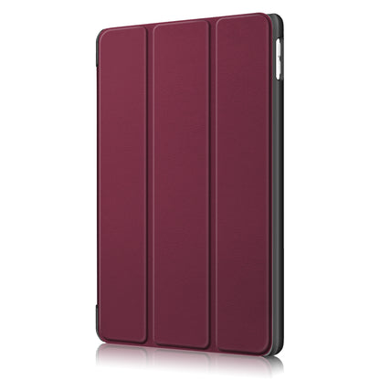 For iPad 10.2 (2021)/(2020)/(2019) Tri-fold Stand Leather Protective Tablet Cover Case