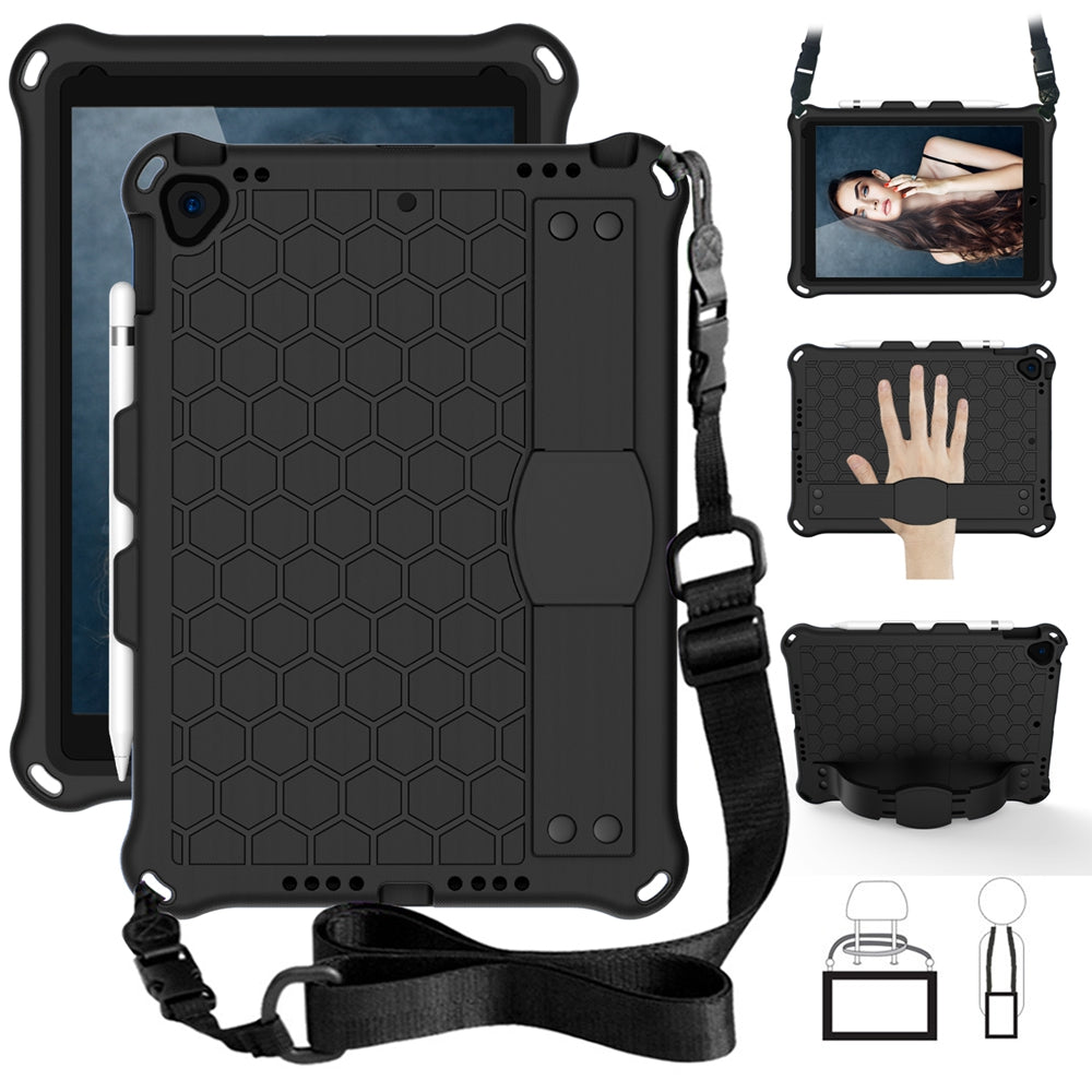 Honeycomb Texture EVA Tablet Hybrid Shell with Shoulder Strap for iPad 10.2 (2021)/(2020)/(2019)/iPad Pro 10.5-inch (2017)/iPad Air 10.5 inch (2019) 