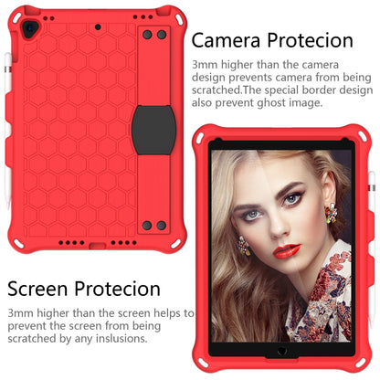 Honeycomb Texture EVA Tablet Hybrid Shell with Shoulder Strap for iPad 10.2 (2021)/(2020)/(2019)/iPad Pro 10.5-inch (2017)/iPad Air 10.5 inch (2019)