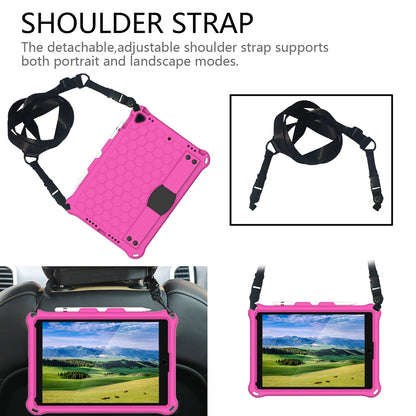 Honeycomb Texture EVA Tablet Hybrid Shell with Shoulder Strap for iPad 10.2 (2021)/(2020)/(2019)/iPad Pro 10.5-inch (2017)/iPad Air 10.5 inch (2019)