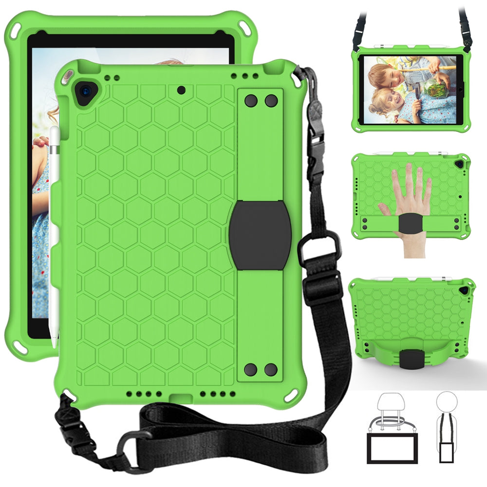 Honeycomb Texture EVA Tablet Hybrid Shell with Shoulder Strap for iPad 10.2 (2021)/(2020)/(2019)/iPad Pro 10.5-inch (2017)/iPad Air 10.5 inch (2019) 