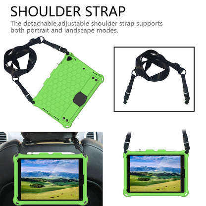 Honeycomb Texture EVA Tablet Hybrid Shell with Shoulder Strap for iPad 10.2 (2021)/(2020)/(2019)/iPad Pro 10.5-inch (2017)/iPad Air 10.5 inch (2019)