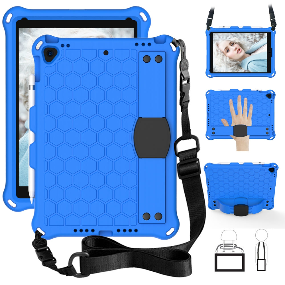 Honeycomb Texture EVA Tablet Hybrid Shell with Shoulder Strap for iPad 10.2 (2021)/(2020)/(2019)/iPad Pro 10.5-inch (2017)/iPad Air 10.5 inch (2019) 