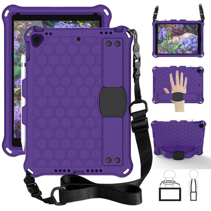 Honeycomb Texture EVA Tablet Hybrid Shell with Shoulder Strap for iPad 10.2 (2021)/(2020)/(2019)/iPad Pro 10.5-inch (2017)/iPad Air 10.5 inch (2019) 