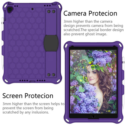 Honeycomb Texture EVA Tablet Hybrid Shell with Shoulder Strap for iPad 10.2 (2021)/(2020)/(2019)/iPad Pro 10.5-inch (2017)/iPad Air 10.5 inch (2019)