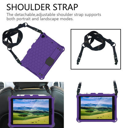 Honeycomb Texture EVA Tablet Hybrid Shell with Shoulder Strap for iPad 10.2 (2021)/(2020)/(2019)/iPad Pro 10.5-inch (2017)/iPad Air 10.5 inch (2019)