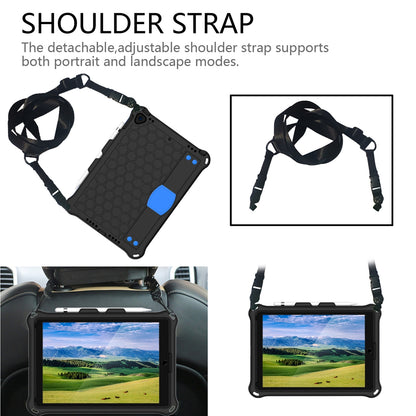 Honeycomb Texture EVA Tablet Hybrid Shell with Shoulder Strap for iPad 10.2 (2021)/(2020)/(2019)/iPad Pro 10.5-inch (2017)/iPad Air 10.5 inch (2019)