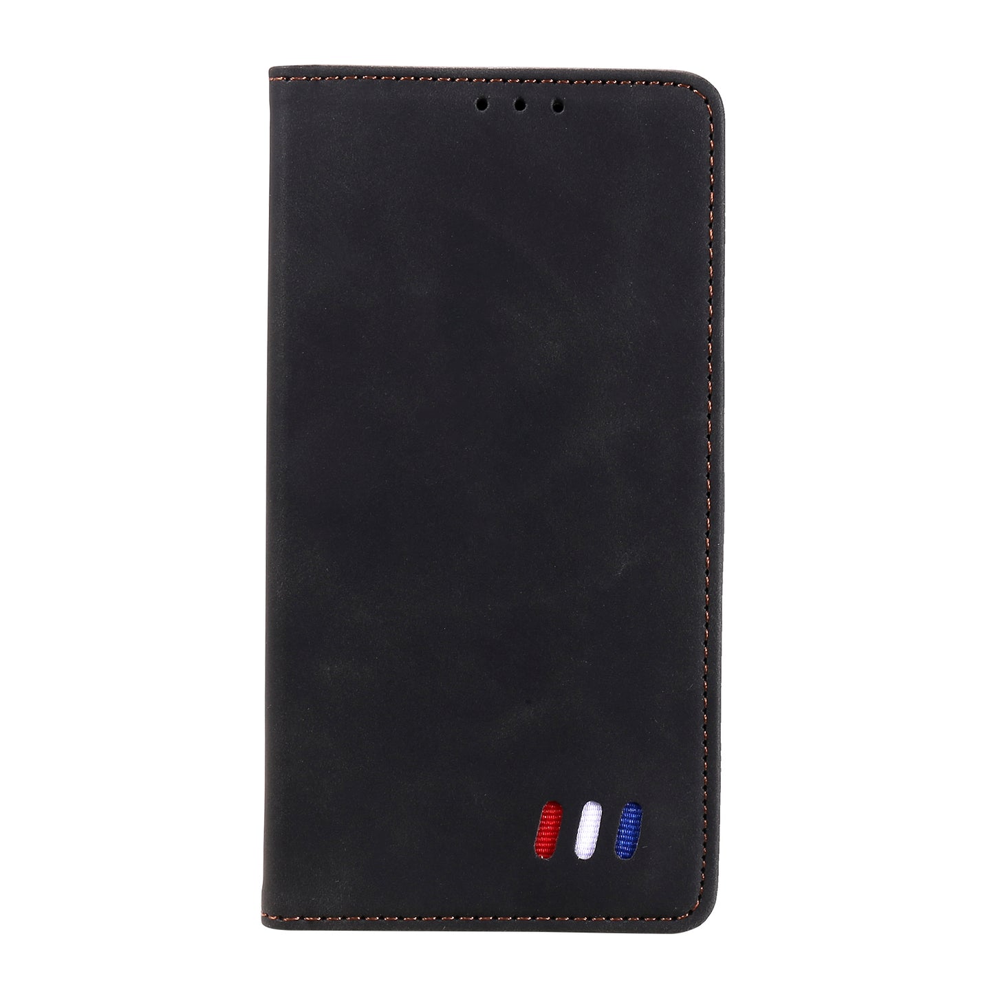 001 Series Auto-absorbed Skin-touch Feeling Leather Full-Protection Wallet Phone Case for iPhone 13 mini 5.4 inch