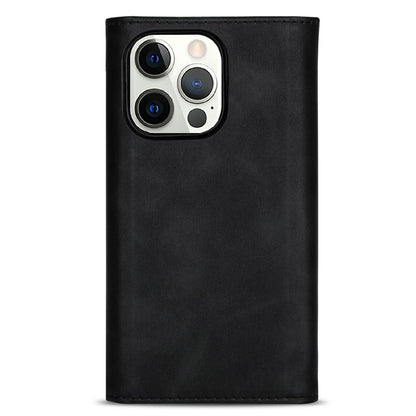 Skin Feeling Stylish Leather Zipper Wallet Stand Phone Case with Two Straps for iPhone 13 Pro Max 6.7 inch