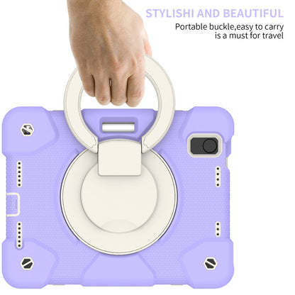 For iPad mini (2021) Case Hard PC + Soft Silicone Shockproof Kickstand Cover with Pencil Holder and Shoulder Strap