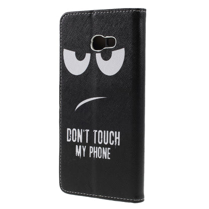 Pattern Printing Cross Texture Leather Wallet Cover for Samsung Galaxy J4+