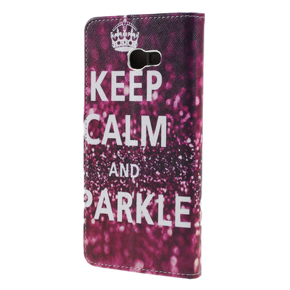 Pattern Printing Cross Texture Leather Wallet Cover for Samsung Galaxy J4+