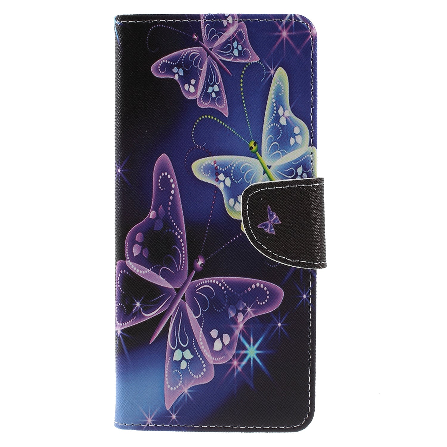 Pattern Printing Cross Texture Leather Wallet Cover for Samsung Galaxy J4+