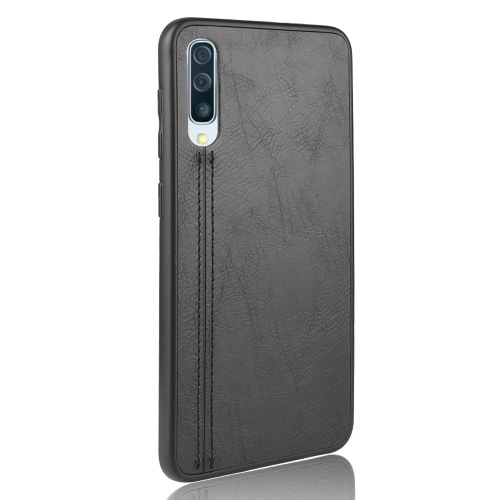 Leather Coated PC + TPU Protection Phone Shell Cover for Samsung Galaxy A70