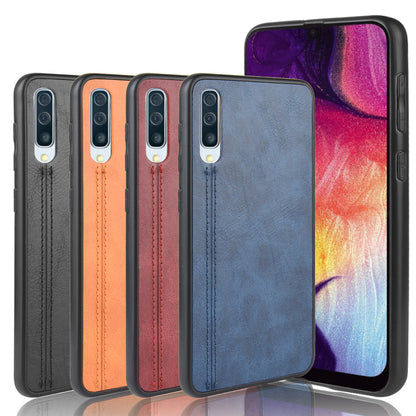 Leather Coated PC + TPU Protection Phone Shell Cover for Samsung Galaxy A70