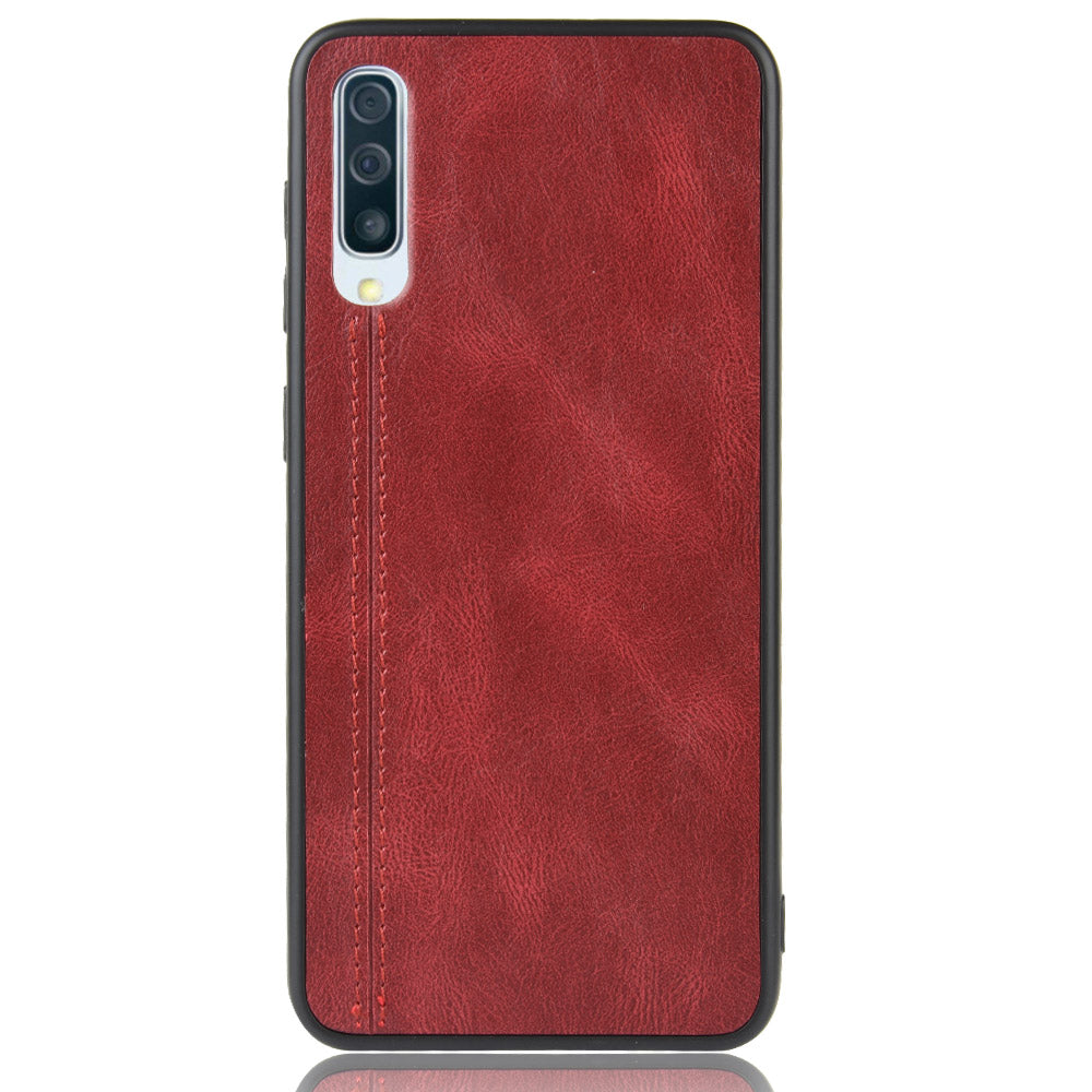 Leather Coated PC + TPU Protection Phone Shell Cover for Samsung Galaxy A70