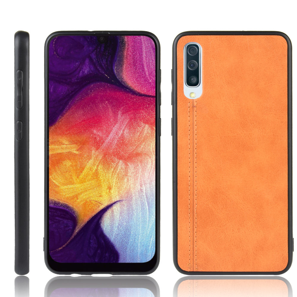 Leather Coated PC + TPU Protection Phone Shell Cover for Samsung Galaxy A70