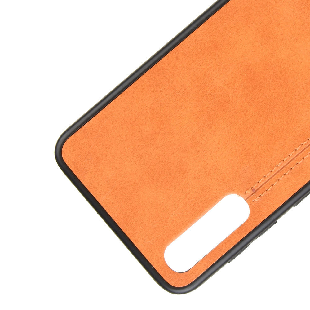 Leather Coated PC + TPU Protection Phone Shell Cover for Samsung Galaxy A70