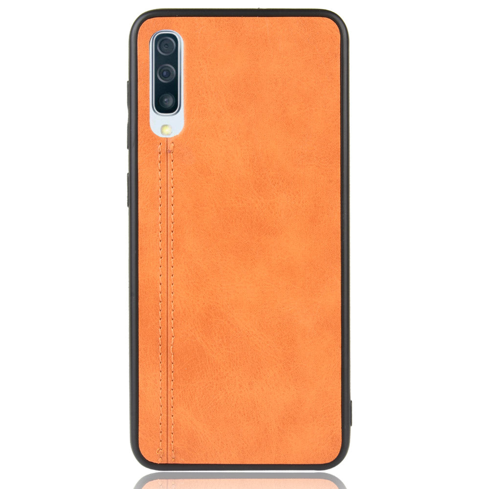 Leather Coated PC + TPU Protection Phone Shell Cover for Samsung Galaxy A70