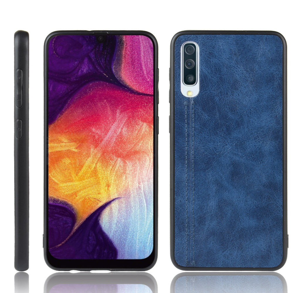 Leather Coated PC + TPU Protection Phone Shell Cover for Samsung Galaxy A70