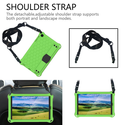 Honeycomb Texture EVA Tablet Hybrid Case with Shoulder Strap for Samsung Galaxy Tab A 10.1 (2019) SM-T510/T515