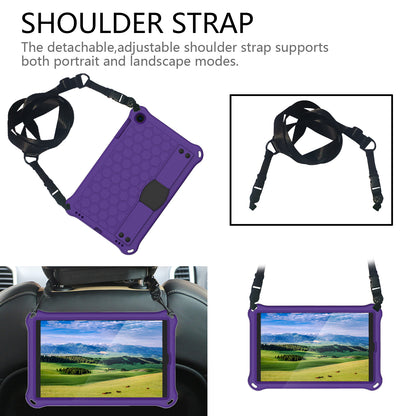 Honeycomb Texture EVA Tablet Hybrid Case with Shoulder Strap for Samsung Galaxy Tab A 10.1 (2019) SM-T510/T515