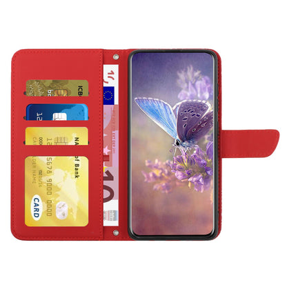 For Samsung Galaxy A41 (Global Version) Butterfly Flower Imprinted PU Leather Wallet Phone Cover TPU Inner Shell Skin-touch Feeling Stand Folio Case with Strap