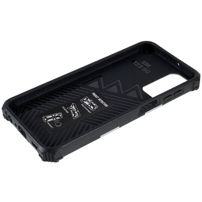 For Samsung Galaxy M23 5G / F23 5G / M13 4G Anti-wear Anti-shock PC and TPU Combo Armor Phone Case Kickstand Hybrid Protective Shell