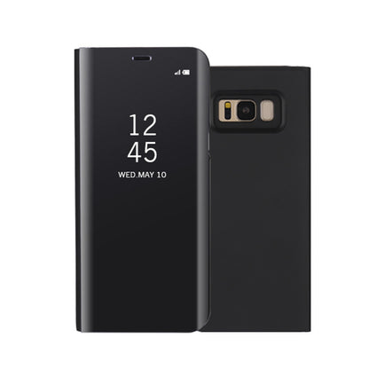 For Samsung Galaxy S8 Plus G955 Plated Mirror Surface View Leather Stand Mobile Case Smart Cell Phone Accessory
