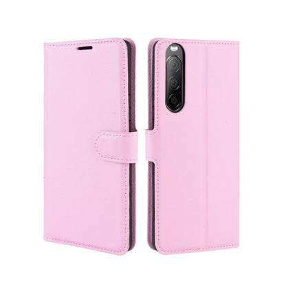 Litchi Skin Magnetic Leather Stand Case for Sony Xperia 10 II Wallet Card Holder Design Phone Case