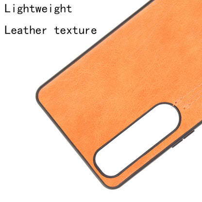 Litchi Texture PU Leather Coated PC Mobile Casing for Sony Sony Xperia 1 III 5G