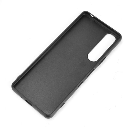 Litchi Texture PU Leather Coated PC Mobile Casing for Sony Sony Xperia 1 III 5G