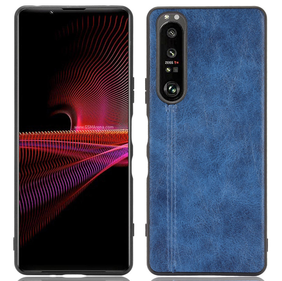 Litchi Texture PU Leather Coated PC Mobile Casing for Sony Sony Xperia 1 III 5G